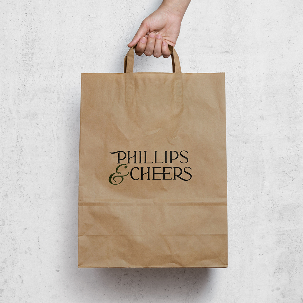 Branding by Made in Cheshire on a brown paper carrier bag